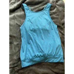 Layer 8 Womens New Blue Scoop Neck Athletic Tank Top Medium